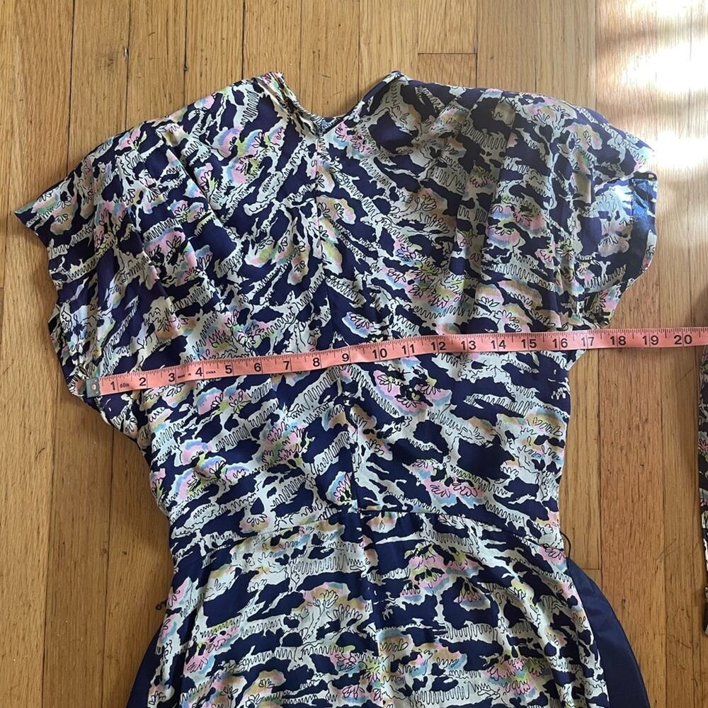 40s Vintage Novelty Print Peplum Dress - Picture 11 of 13